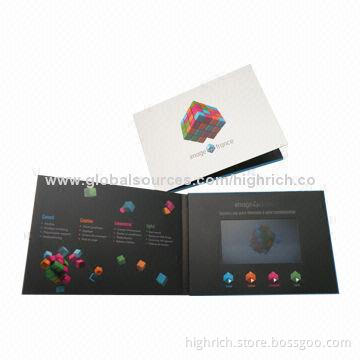 4.3-inch LCD Video in Print Greeting Card